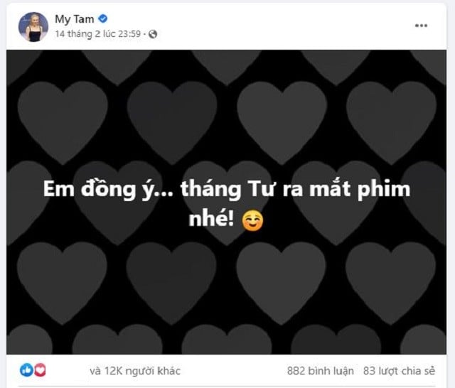 Mỹ Tâm đăng trạng thái khẩn thông báo 'em đồng ý', fan thi nhau gọi tên Hà Anh Tuấn 2