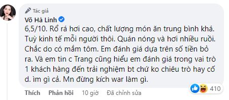 Bị dọa sập quán sau khi chiến thần Hà Linh review, Trang Khàn vả cho tỉnh mộng: Bớt ảo tượng, TikToker chỉ là nghề review bằng cái miệng