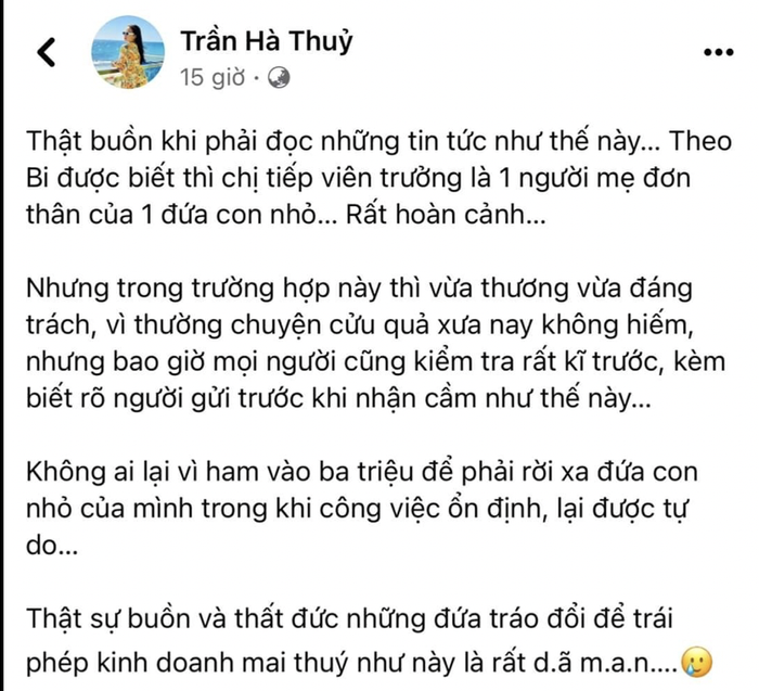 'Hotmom' Thuỷ Bi tiết lộ gia cảnh nữ tiếp viên hàng tiếp viên hàng không xách 10kg ma tuýa gây tranh cãi Ảnh 2