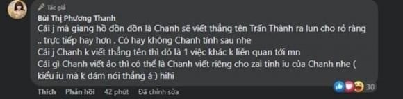 Phương Thanh nhắc thẳng tên Trấn Thành về ồn ào kiện tụng, dân tình để lại loạt bình luận gây chú ý 3