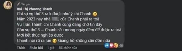 Phương Thanh nhắc thẳng tên Trấn Thành về ồn ào kiện tụng, dân tình để lại loạt bình luận gây chú ý 2